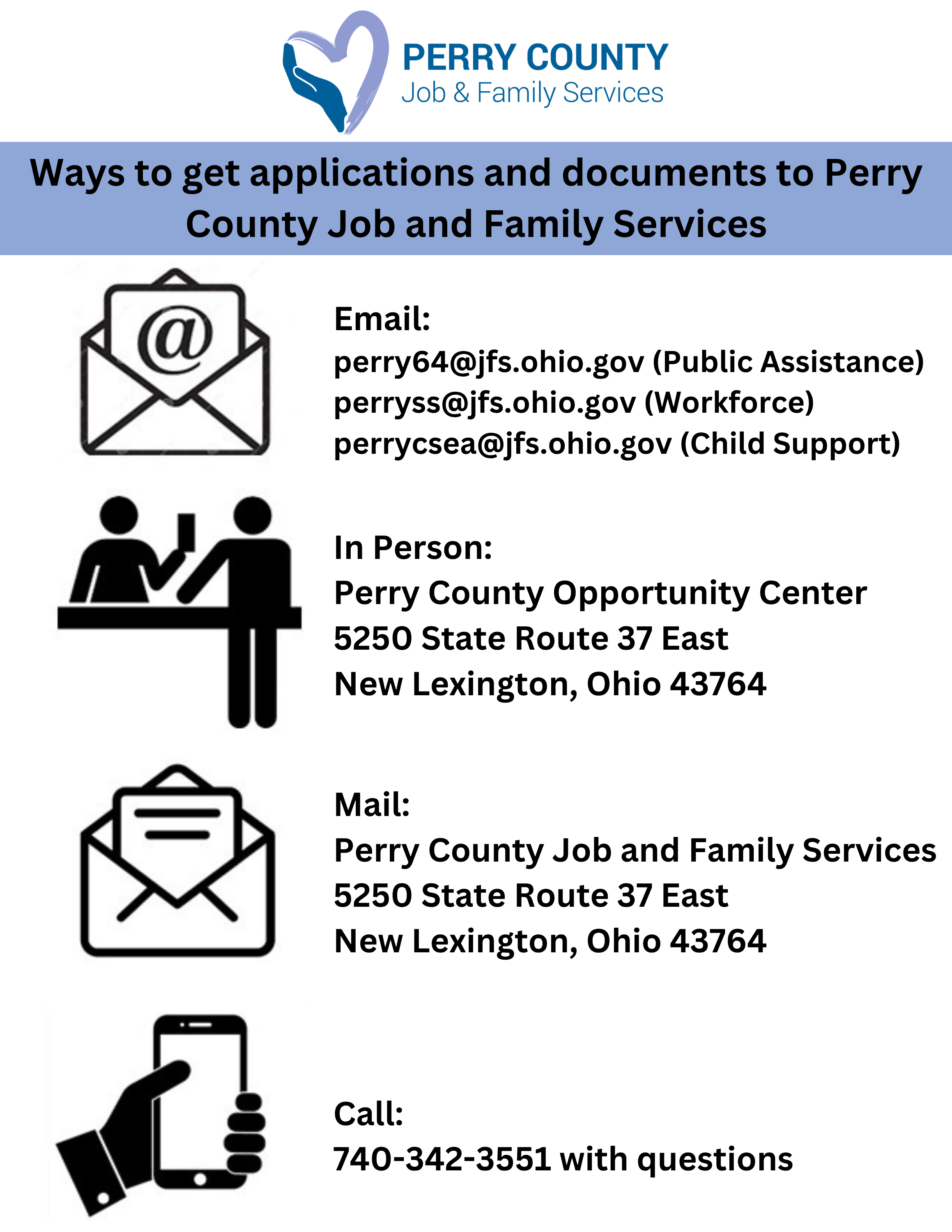 Ways to send applications flier